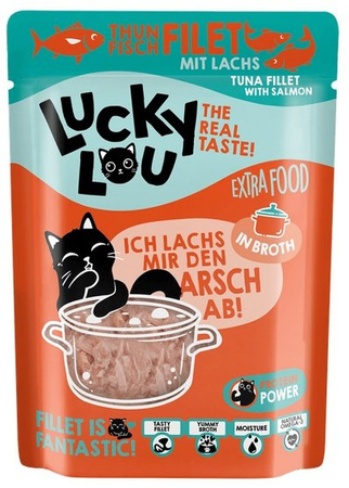 Lucky Lou Extrafood Tuńczyk & łosoś w bulionie saszetka 70g