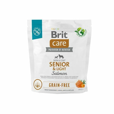 BRIT CARE PIES 1kg SENIOR LIGHT & SALMON  GRAIN-FREE /10*