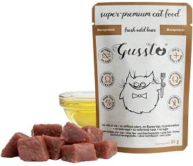 GUSSTO sasz.85g FRESH WILD BOAR /8  Pokarm dla kota z DZICZYZNĄ