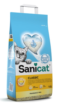 Sanicat Classic, żwirek, dla kotów, bezzapachowy, 10L