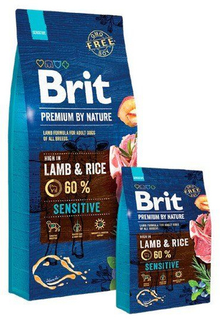 BRIT PREMIUM BY NATURE 15kg SENSITIVE  LAMB /24