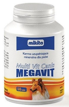 Mikita Megavit Multi-Vit Canis - witaminy, minerały i aminokwasy dla psów 50 tabl.