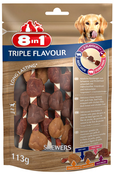 8in1 Przysmak dla psa szaszłyki Triple Flavour Skewers 6 szt.