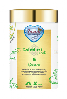 RENSKE GOLDDUST HEAL 5 – jelita –poprawia funkcjonowanie jelit, łagodzi biegunki i wspiera zdrowe trawienie (250g)