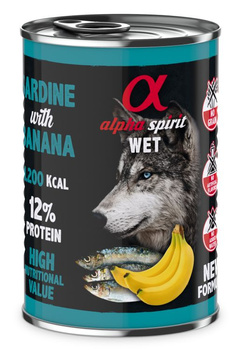 Alpha Spirit mokra karma dla psa sardynka z bananem 400g Wysyłka 24h 5