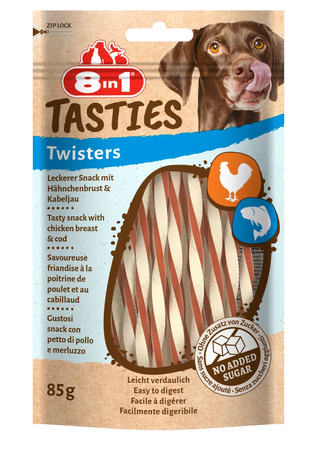 8in1 Przysmak dla psa Twistery Tasties 85g