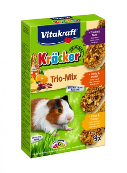 VITAKRAFT KRACKER KOLBY ŚWINKA TRIO-MIX  ORZECH & MIÓD & CYTRUSY 3szt. /10