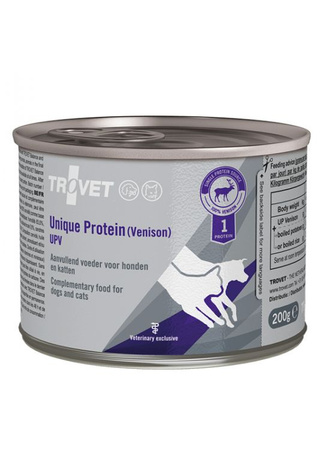 Trovet Unique Protein UPV Dziczyzna dla psa i kota puszka 200g