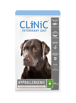 CLiNiC Veterinary Diet Dog Hypoallergenic Hydrolysed Salmon 10kg - sucha karma weterynaryjna dla psów