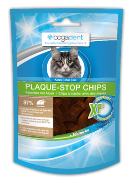 BOGADENT PLAQUE-STOP CHIPS CHICKEN Przysmak p/osadom dla kota kurczak 50g