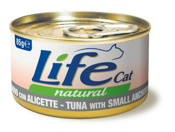 LIFE CAT pusz.85g TUNA + SMALL ANCHOVIES WHITEBAITS/SZPROTKA/24