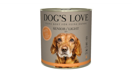 DOG'S LOVE Senior Pute Light - indyk karma dla starszych psów (800g)