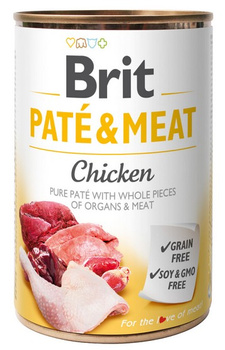 BRIT puszka 400g PATE&MEAT CHICKEN /6