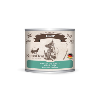 NATURAL TRAIL Dog 200g Light Chicken, Turkey puszka