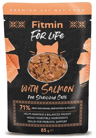 Fitmin Cat For Life Adult Sterilised Salmon saszetka 85g