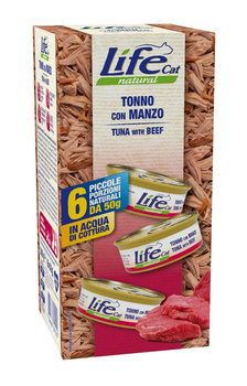 LIFE CAT MULTIBOX pusz. 6x50g TUNA+BEEF