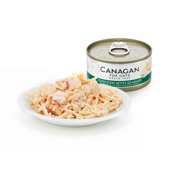 CANAGAN KOT pusz.75g CHICKEN&SEABASS       KURCZAK&SEABASS  /12