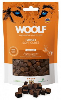 WOOLF SOFT przys.PIES 100g MONOPROTEIN    CUBES TURKEY