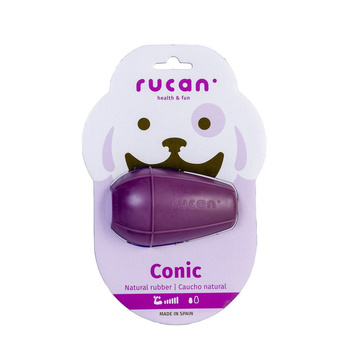 RUCAN CONIC Medium Purple - M, bardzo twarda, fioletowa zabawka na przysmaki dla psa