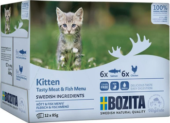 Bozita Pouch CiS Multibox Fish- &         Meatmenü for Kitten 12*85g /8 3652