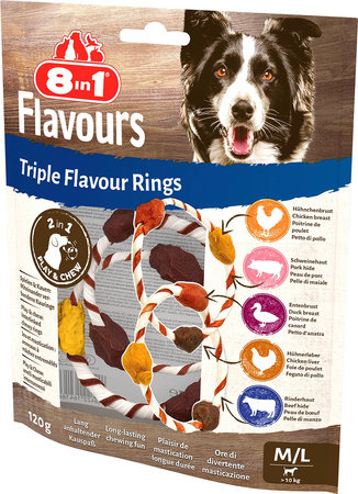 8in1 Przysmak FLAVOURS Triple Flavour Rings M/L