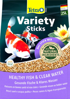 TETRA Pond Variety Stick 25 L Pokarm dla ryb stawowych do oczka wodnego
