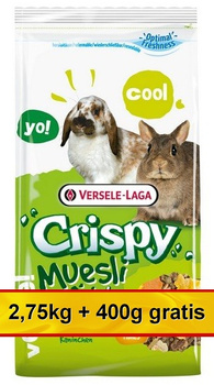 VERSELE-LAGA 2,75kg CRISPY MUESLI RABBIT  + 400g GRATIS