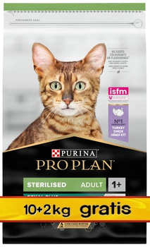 Purina Pro Plan Cat Sterilised Renal Adult Indyk 12kg (10+2kg gratis)