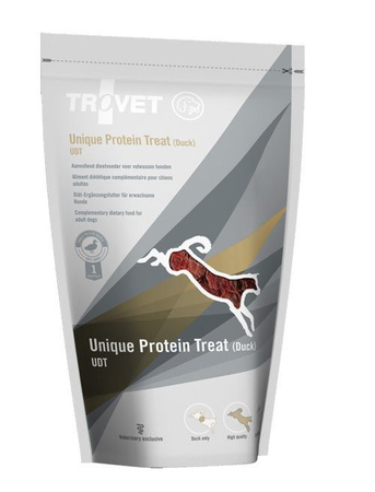 TROVET PIES 125g UDT kaczka UNIQUE  PROTEIN TREAT DUCK przekąska /6