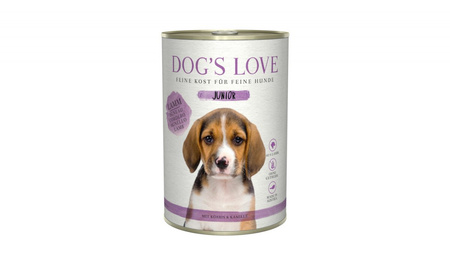 DOG'S LOVE Junior Lamm - jagnięcina z dynią i rumiankiem dla szczeniąt (400g)