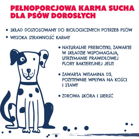 Karma sucha dla psa TEO bogata w wołowinę 1 kg