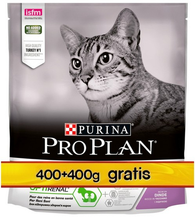 Purina Pro Plan Cat Sterilised Renal Adult Indyk 800g (400+400g gratis)