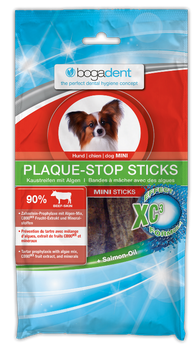 BOGADENT PLAQUE-STOP STICKS MINI Przysmak p/osadom dla psa 100g