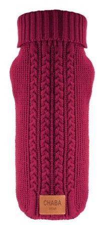 CHABA SWETEREK Z GOLFEM  `XL` 37cm        BORDOWY