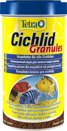 TETRA Cichlid Granules 500 ml, pokarm dla średnich ryb pielęgnicowatych