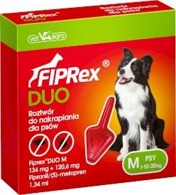 Fiprex Duo M dla psów od 10-20kg