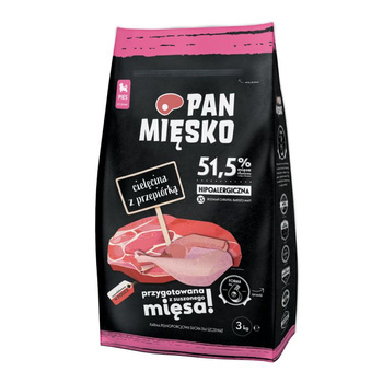 Pan Mięsko Karma cielęcina z przepiórką chrupki XS dla szczeniąt 3kg