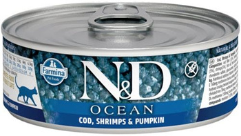 Farmina ND Cat Ocean Cod&Shrimps&Pumpkin - dorsz, krewetki i dynia 80g