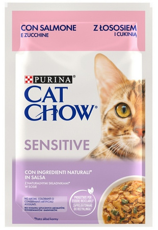 Purina Cat Chow Sensitive Łosoś saszetka 85g