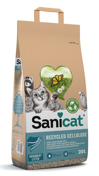 Sanicat Recycled Celulose, żwirek, uniwersalny, celuzola, 20 L, kompostowalny