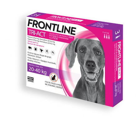 Frontline TRI-ACT pies L (20-40kg) 3 pipety