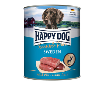 HappyDog PUSZKA dla psa - Sweden (dziczyzna) 800g