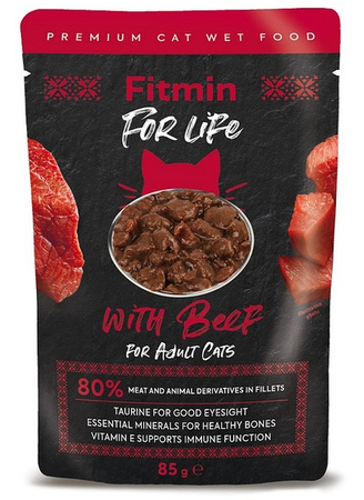 Fitmin Cat For Life Adult Beef saszetka 85g