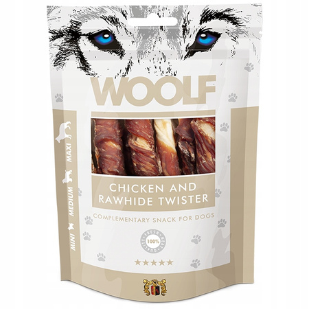 WOOLF przys.PIES 100g CHICKEN RAWHIDE TWISTER