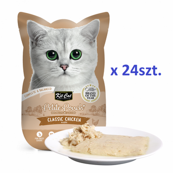 KIT CAT PETITE POUCH CLASSIC CHICKEN 70g x24 (-5%)