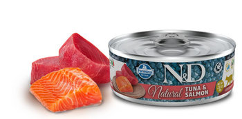 FARMINA N&D CAT NATURAL TUNA & SALMON  80 gr