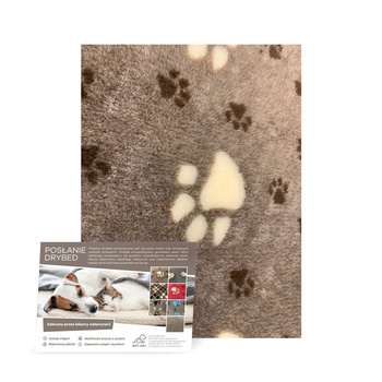 DRY BED Legowisko 100x75 big paw brązowy - 10075 BP BR