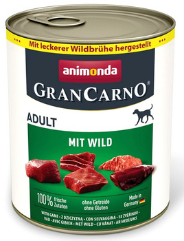 Animonda GranCarno Original Adult Wild Dziczyzna puszka 400g