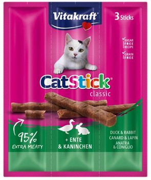 VITAKRAFT KOT STICK MINI KACZKA/KRÓLIK  3 szt. /20