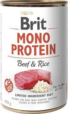 BRIT puszka 400g MONOPROTEIN BEEF&RICE /6